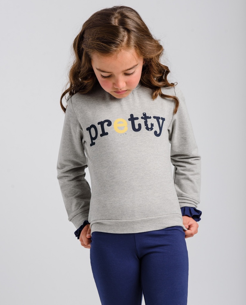 Conjunto sudadera y malla pretty