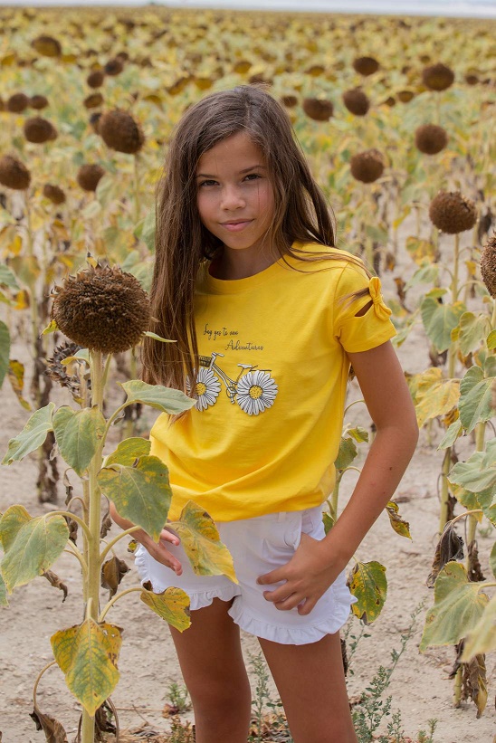 Bermuda niña tela blanca