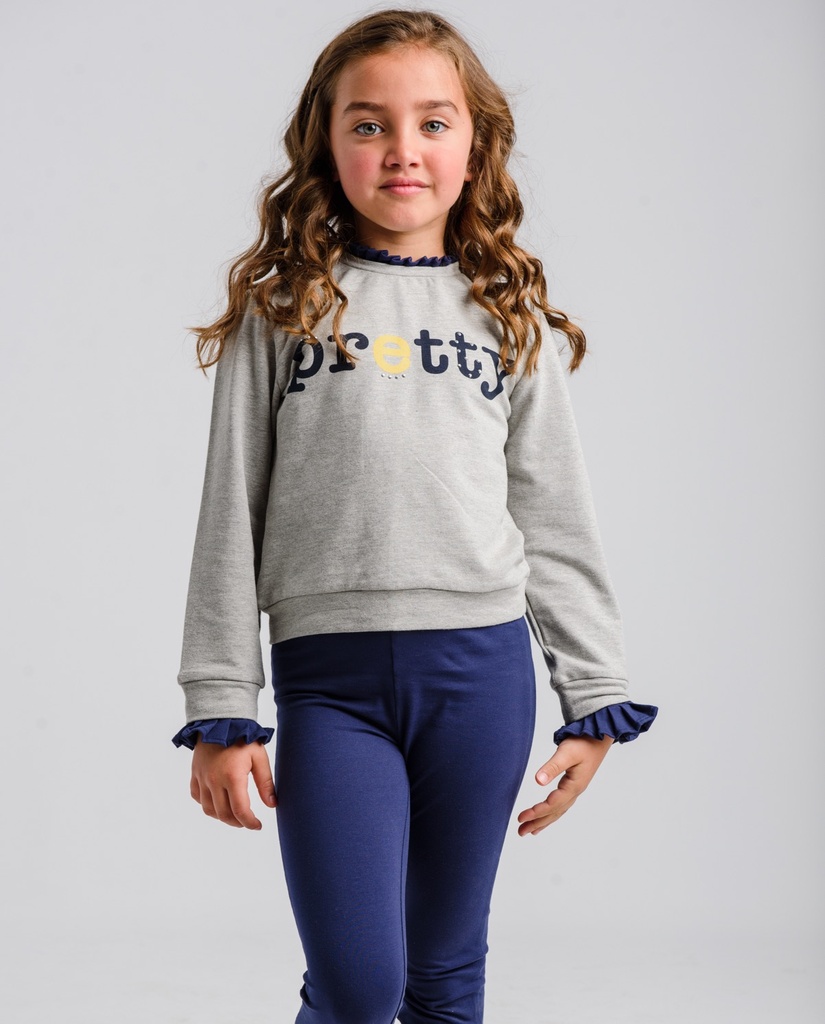 Conjunto sudadera y malla pretty